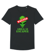Area 51 Escapee Wanted Tricou mânecă scurtă guler larg Bărbat Skater