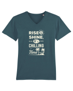 Rise And Shine It's Chilling Time Tricou mânecă scurtă guler V Bărbat Presenter