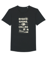 Rise And Shine It's Chilling Time Tricou mânecă scurtă guler larg Bărbat Skater