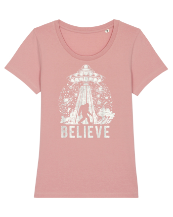 Believe Vintage Alien Spaceship Bigfoot Canyon Pink