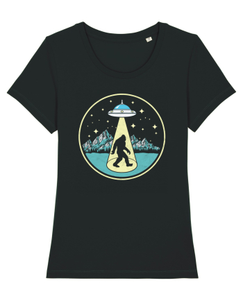 Bigfoot Abduction Vintage Sasquatch Black