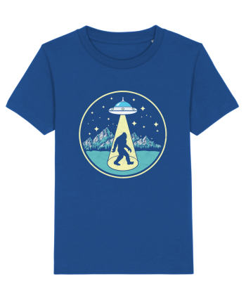 Bigfoot Abduction Vintage Sasquatch Majorelle Blue