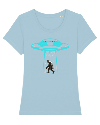 Bigfoot UFO Abduction Sky Blue