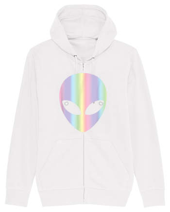 Colourful Alien Head White