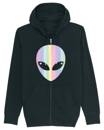 Colourful Alien Head Black
