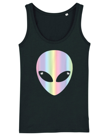 Colourful Alien Head Black