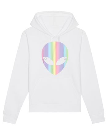 Colourful Alien Head White