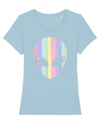 Colourful Alien Head Sky Blue