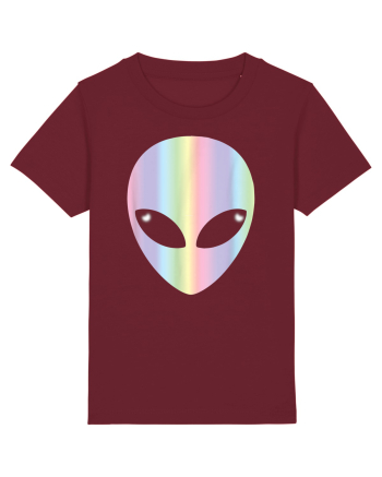Colourful Alien Head Burgundy