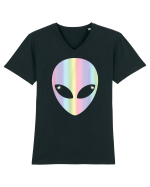 Colourful Alien Head Tricou mânecă scurtă guler V Bărbat Presenter