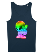 Colourful Alien Peace Sign UFO Alien Maiou Bărbat Runs