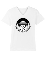 Corgi Lover UFO Alien Abduction Tricou mânecă scurtă guler V Bărbat Presenter