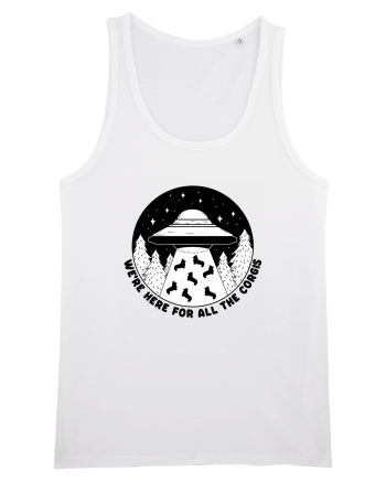 Corgi Lover UFO Alien Abduction White