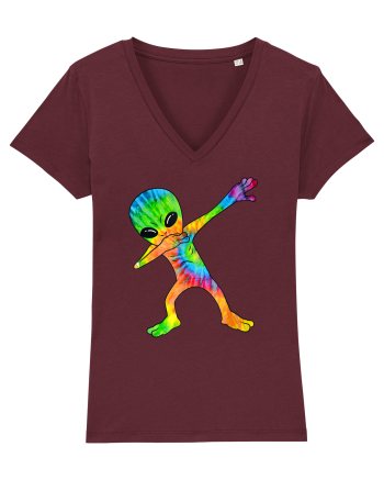 Dabbing Alien Burgundy