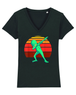 Sunset Dabbing Alien Tricou mânecă scurtă guler V Damă Evoker