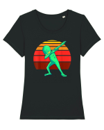 Sunset Dabbing Alien Tricou mânecă scurtă guler larg fitted Damă Expresser