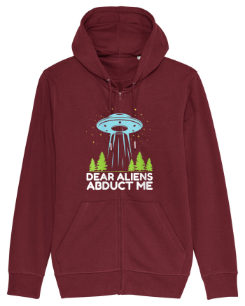 Dear Aliens Abduct Me Burgundy