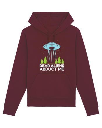Dear Aliens Abduct Me Burgundy