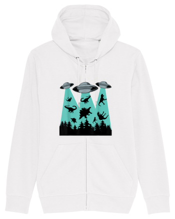 Dinosaur Alien Abduction White