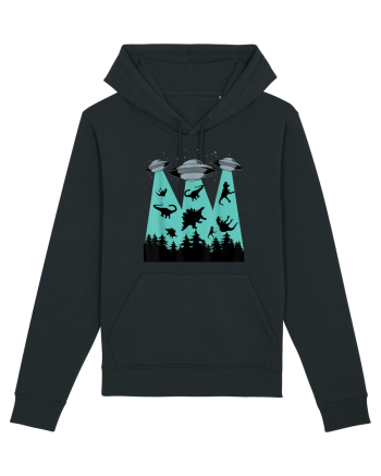 Dinosaur Alien Abduction Black
