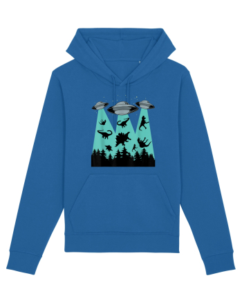 Dinosaur Alien Abduction Royal Blue