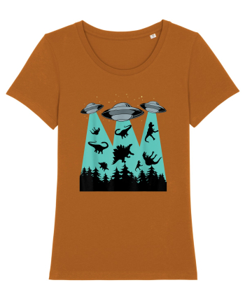Dinosaur Alien Abduction Roasted Orange