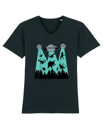 Dinosaur Alien Abduction Black