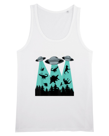 Dinosaur Alien Abduction White