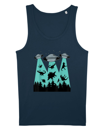 Dinosaur Alien Abduction Navy