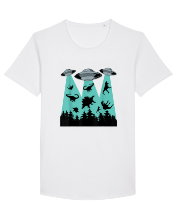 Dinosaur Alien Abduction White