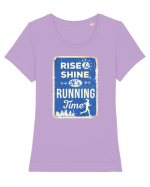 Rise and Shine Running Time Tricou mânecă scurtă guler larg fitted Damă Expresser