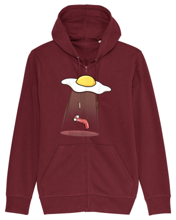 Funny Alien Breakfast Burgundy