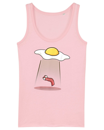 Funny Alien Breakfast Cotton Pink