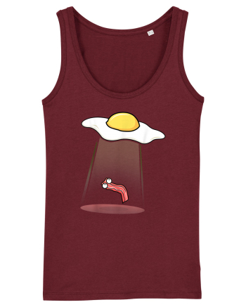 Funny Alien Breakfast Burgundy