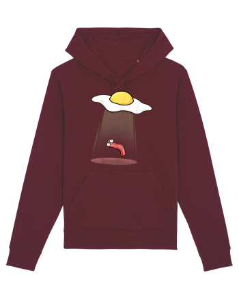 Funny Alien Breakfast Burgundy