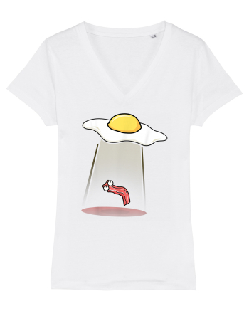 Funny Alien Breakfast White