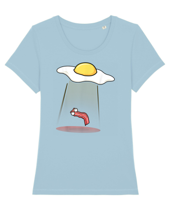 Funny Alien Breakfast Sky Blue