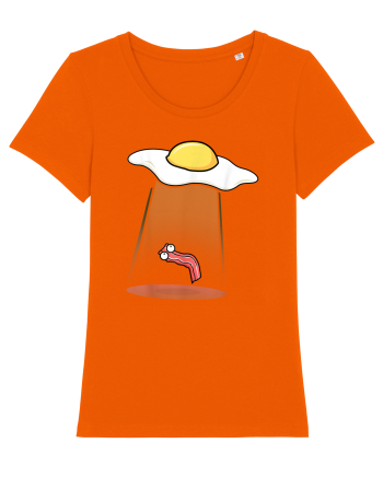 Funny Alien Breakfast Bright Orange