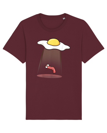 Funny Alien Breakfast Burgundy