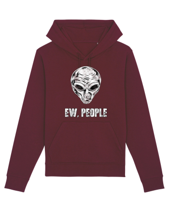 Ew People Funny Alien Face Burgundy