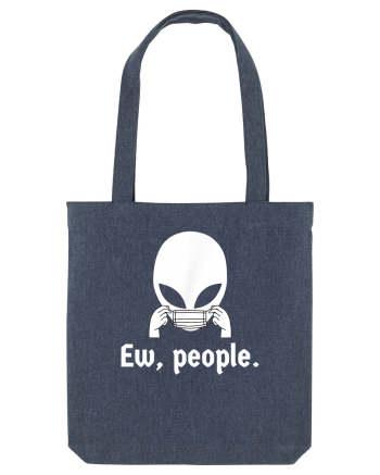 Ew People Introvert Alien Face Mask Midnight Blue
