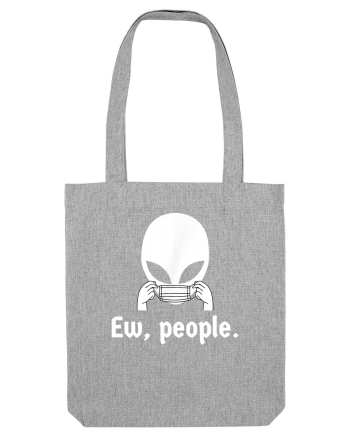 Ew People Introvert Alien Face Mask Heather Grey