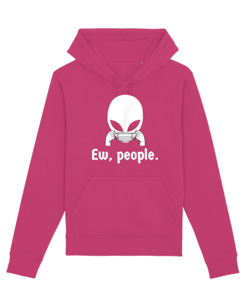 Ew People Introvert Alien Face Mask Raspberry