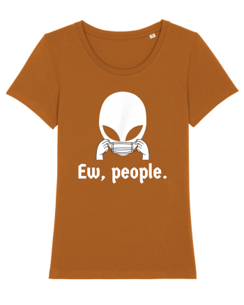 Ew People Introvert Alien Face Mask Roasted Orange