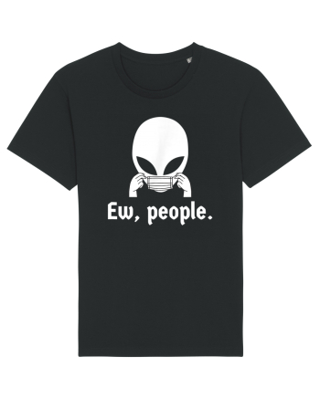 Ew People Introvert Alien Face Mask Black