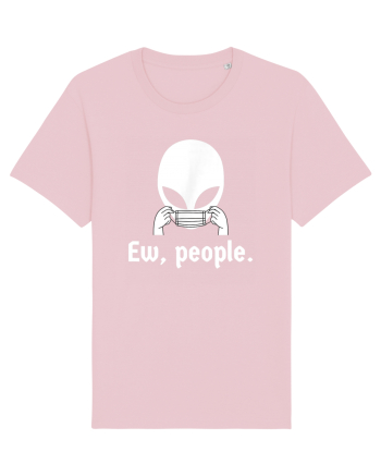 Ew People Introvert Alien Face Mask Cotton Pink