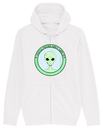 Funny Alien Abduction Probe Ably White