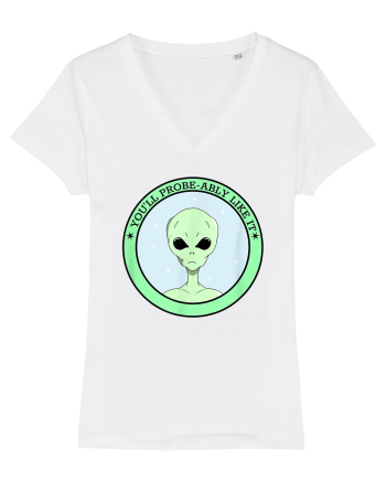Funny Alien Abduction Probe Ably White