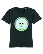 Funny Alien Abduction Probe Ably Tricou mânecă scurtă guler V Bărbat Presenter