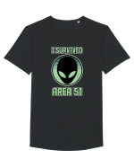 Funny Storm Area 51 Survived Alien Raid Tricou mânecă scurtă guler larg Bărbat Skater